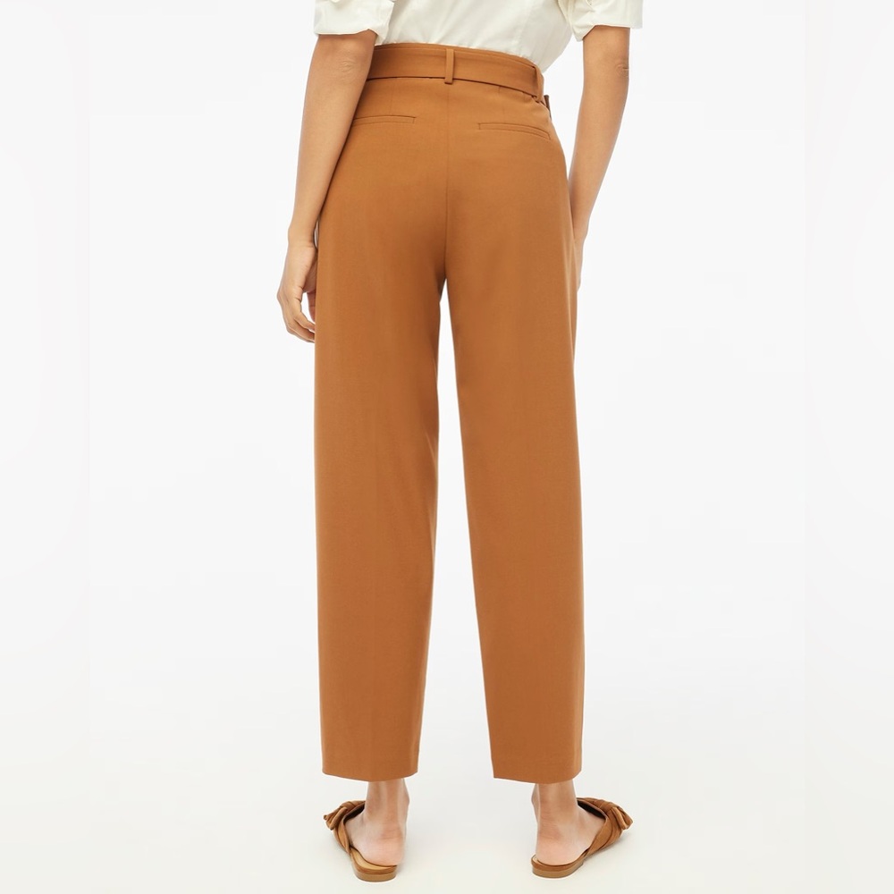 J Crew Factory Belted Straight-Leg Trouser Pant Size 22 in Vintage Brandy - Picture 3 of 13